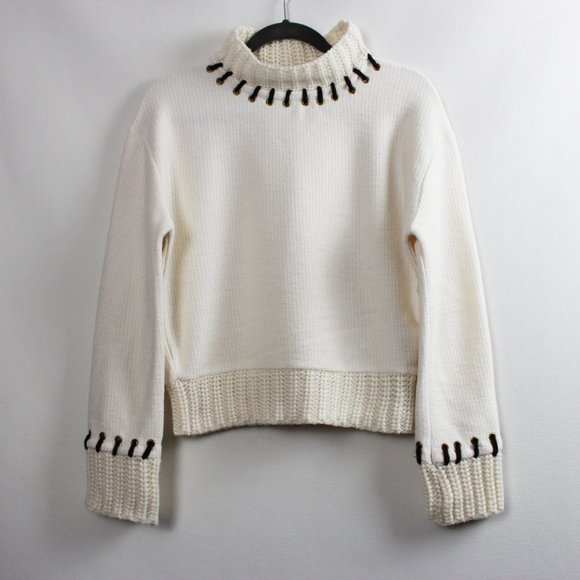 Zara Ivory Mock Turtleneck Sweater - Picture 15 of 16